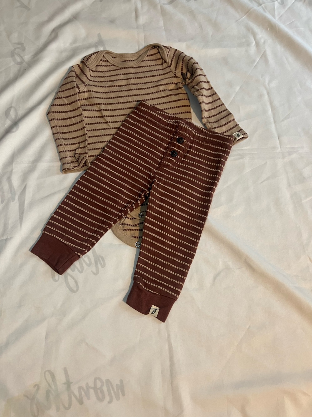 Easy Peasy Striped Onesie and Legging Set Size 3-6 Months